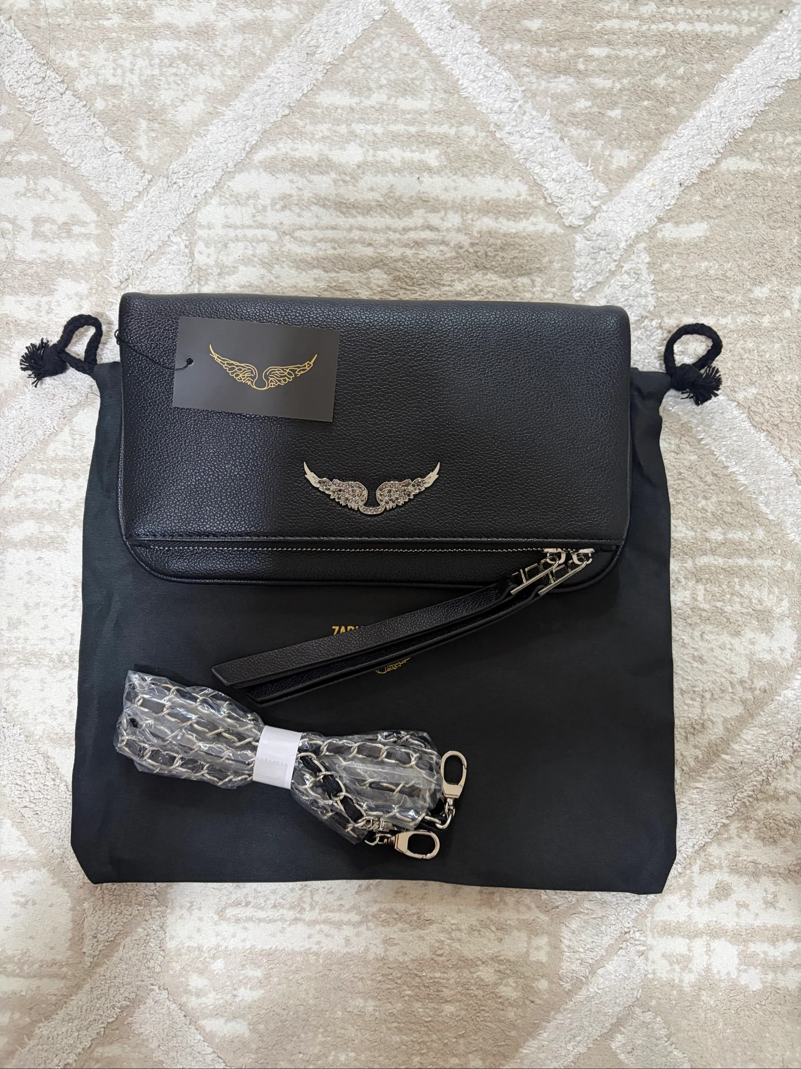 Zadig et Voltaire Rock Clutch Black – photo 2